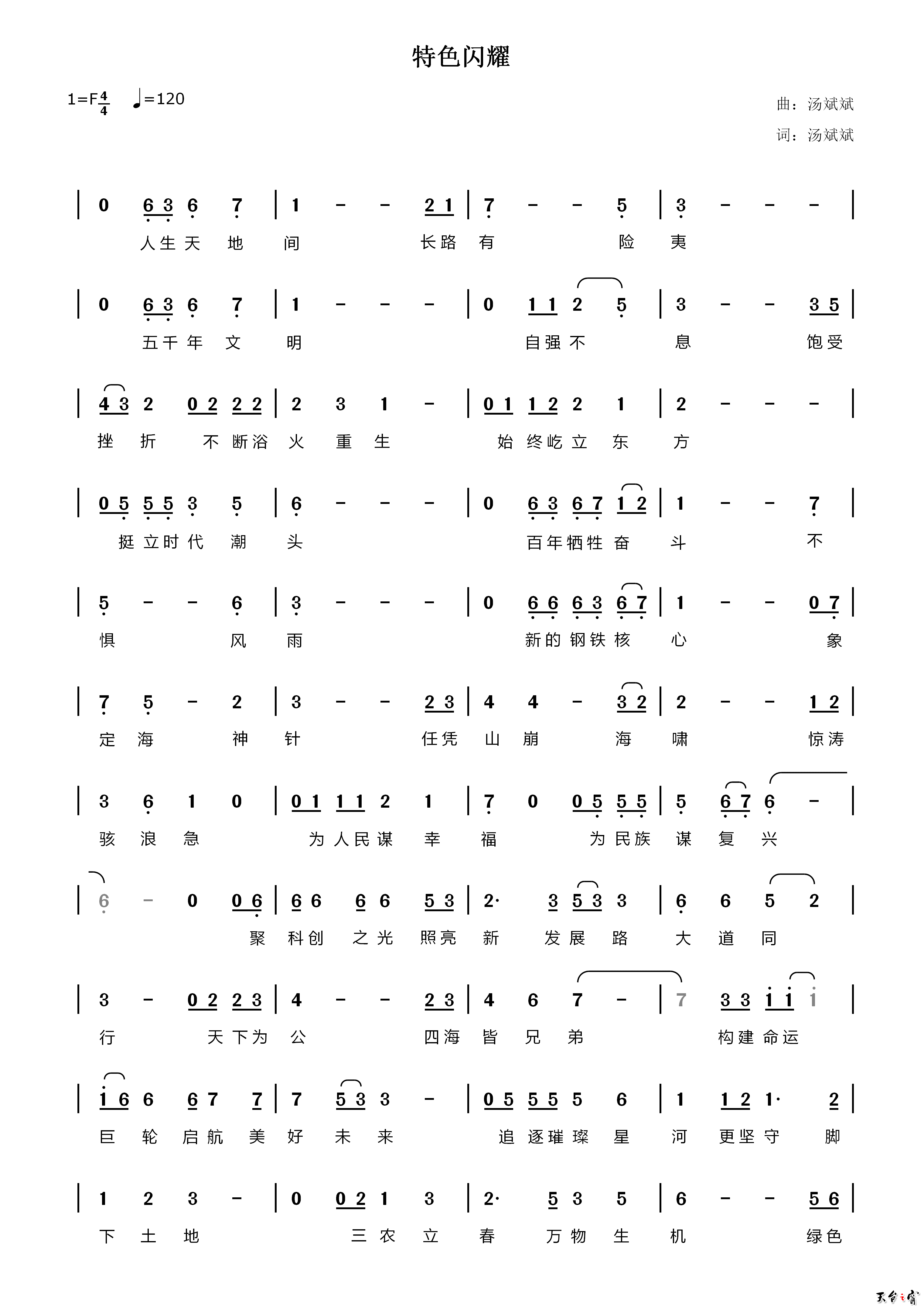 特色闪耀 作词作曲：汤斌斌.png