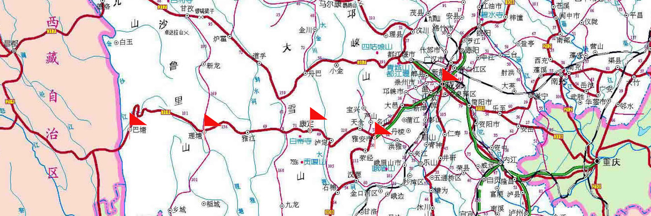 大陆一行西藏路线图