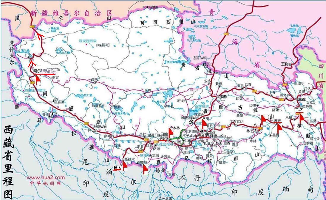 西藏行四川至西藏路线图(更新中)
