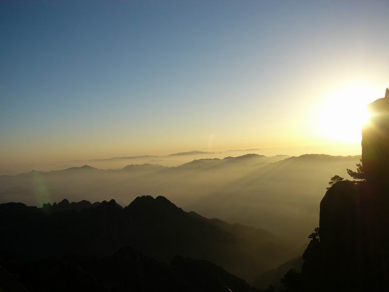 黄山日出日落