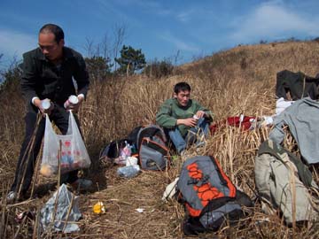 放脚筋之旅，吃住在鹧鸪山上