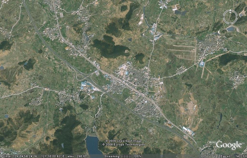 天台各乡镇卫星地图