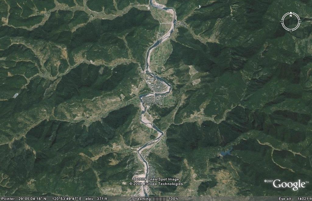 天台各乡镇卫星地图