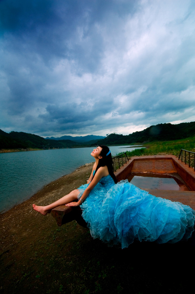 湖影夏季天姥山------沃州湖 婚纱照片欣赏