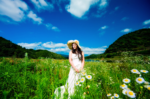 湖影夏季天姥山------沃州湖 婚纱照片欣赏